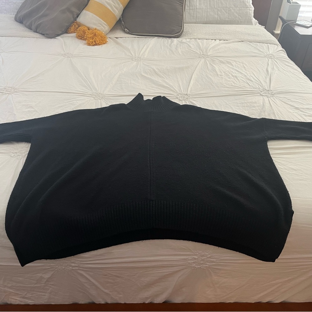 Ann Tayler LOFT black bat-wing sweater L